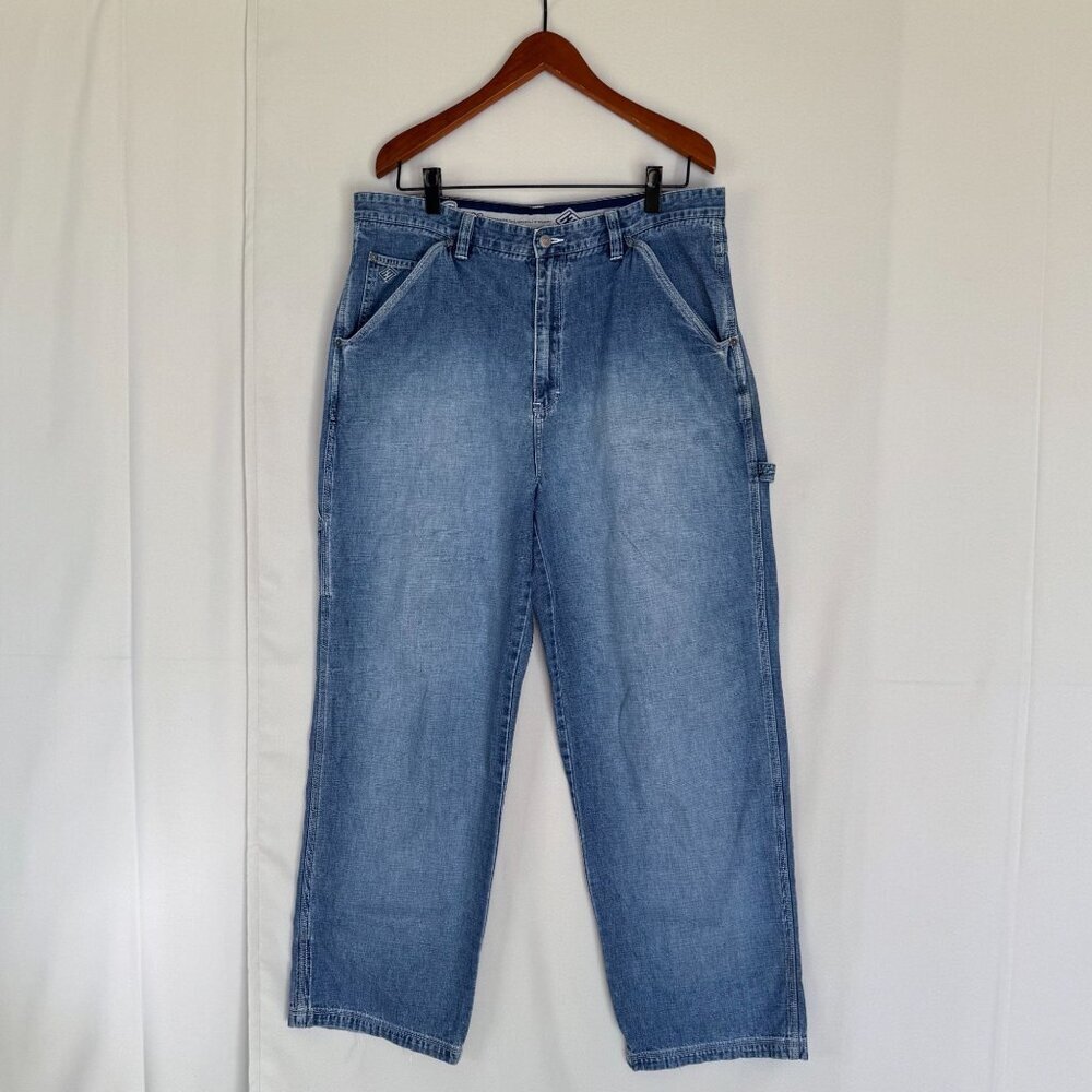 90s Vintage Enyce Made in Hong Kong Loose Fit Carpenter Baggy Jeans Size 36 x 32
